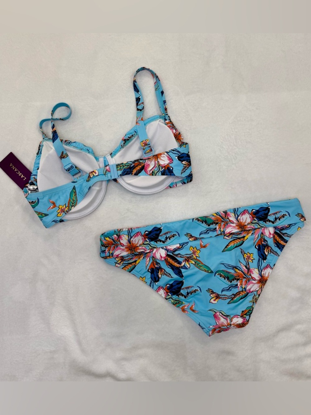 Lascana Women's Hibiscus Print Underwire Bikini Top & Bikini Bottoms NWT - Picture 12 of 16